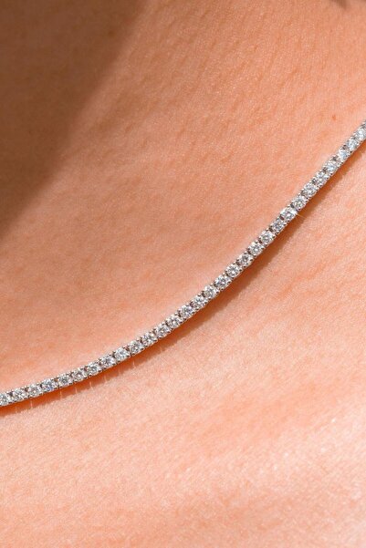 Crystal Diamond Zirconia 0,10 Carat Su Yolu Kolye