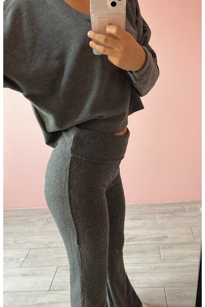 Crep İspanyol eşofman tayt