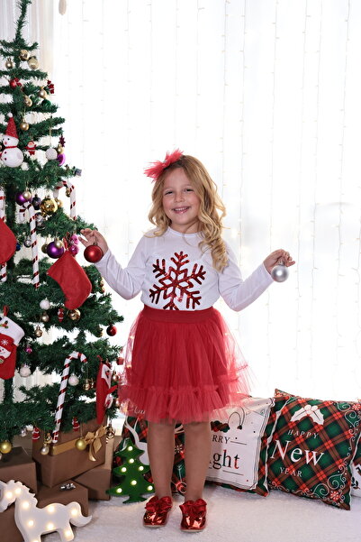 geef kıds Red Tutu Skirt Tutu Skirt with Elastic Waist