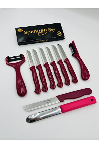 Solingen Orijinal 6’lı Meyve Sebze, 2’li Soyacak Micro Ve Oyacak 10’lu Set ÇEYİZLİK SET PEMBE