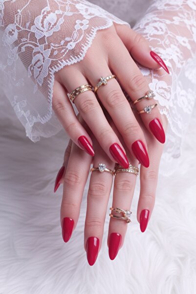Easy Beauty 24 Adet Badem Takma Tırnak Seti Orta Uzunlukta 908