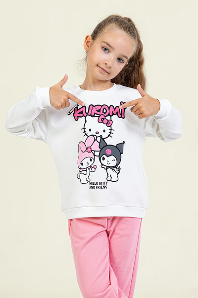 DMB BOYS & GIRLS Κοριτσίστικο Kuromi Σετ φόρμας με ελαστική μέση Back to School Σετ 2 τεμαχίων