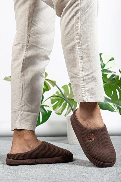 Jackers Вишиті тапочки з м'якою підошвою та хутряною підкладкою для чоловіків