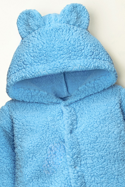 Mai Perla Winter Unisex Teddy Bear Ear Plush Baby Romper (3-12 Months)