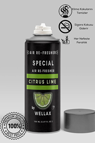ASTRA LED Koku Giderici Gümüş İyon Klima Bombası Dezenfektan Sprey 150 Ml, Temizleyici Tazeleyici Citrus Lime