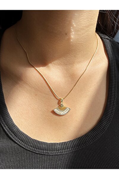 Butik Çelik Bohem Yelpaze Kolye