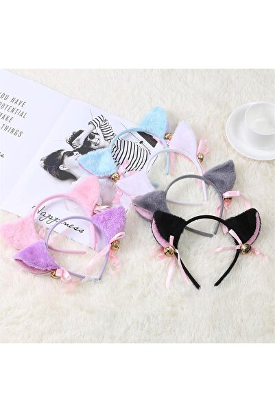 Köstebek Cosplay Anime Kedi Kulaklı Peluş Taç