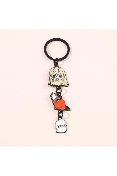 Köstebek Anime Chainsaw Man - سلسلة مفاتيح معدنية Power Pochita