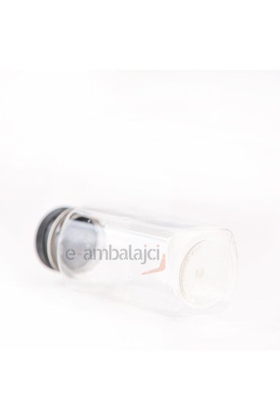 Generic Brand 250ml Pet Square Bottle and Black Cap (6 Pieces)