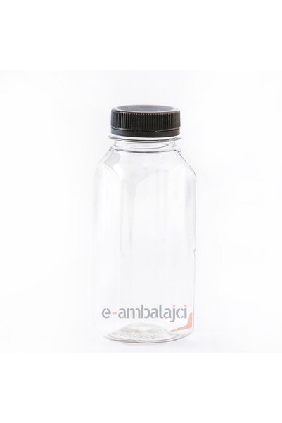 Generic Brand 250ml Pet Square Bottle and Black Cap (6 Pieces)