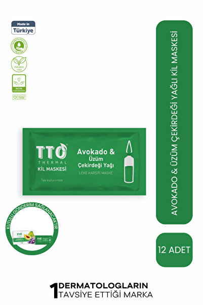 TTO THERMAL Avokado ve Üzüm Çekirdeği Yağ İçeren Kil Maskesi