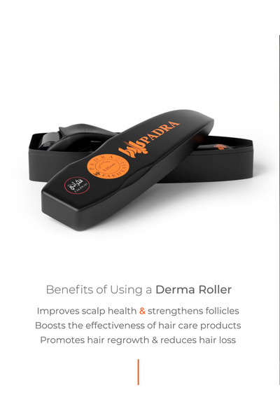 padra ديرما رولر للشعر وفروة الرأس | تقنية الإبر الدقيقة | ٥٤٠ إبرة تيتانيوم | مقاس ٠.٢٥ مم