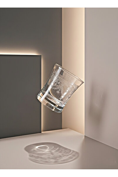 DECOSTYLE Perra Pantoğraf Paşabahçe 420014 240 cc Handcrafted Gold Water Glass Set of 6