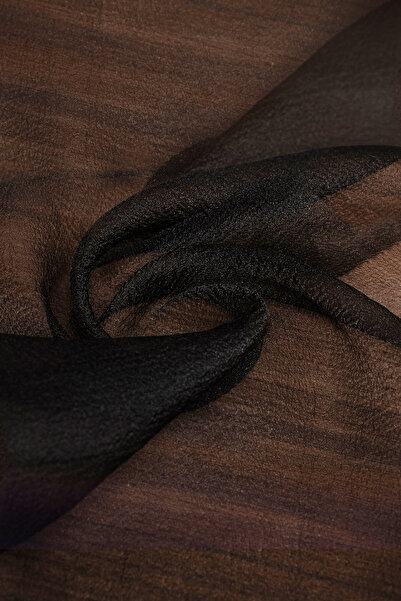 Kumaş Deposu Dalya Organze Siyah Rengi Kumaş