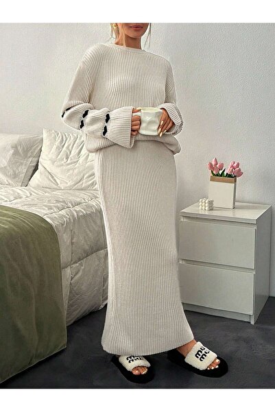 TOFAN TRİKO Skirt - Sweater Knitwear Set