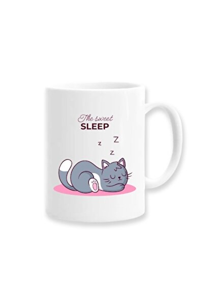 OEM Cană personalizată cu mesaj: „Somnul dulce”, Betaprint, 330 ml, albă, cer...