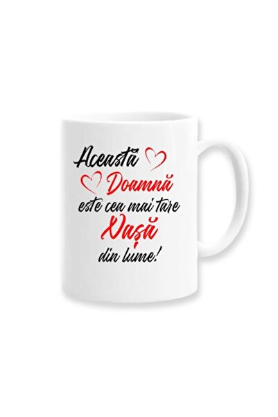 OEM Personalized mug for Godmother with message: 'This lady is the greatest godmother in the world', Red