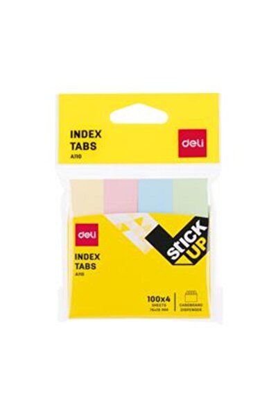 Deli Adhesive index paper 19x76mm 4 pastel colors 100 sheets