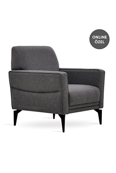 Enza Home Forte Plus Berjer, Keten Dokulu - Gri