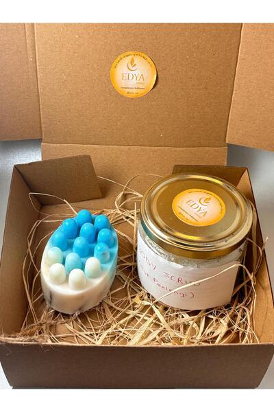 edyasoap Doğal Kabak Lifli Duş Sabunu ve Deniz Tuzlu Vücut Peelingi SET