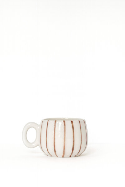 Hausette Single Thick Line Detailed Ceramic Turkish Coffee, Mug, Turkish Coffee Cup, Cup, Mug