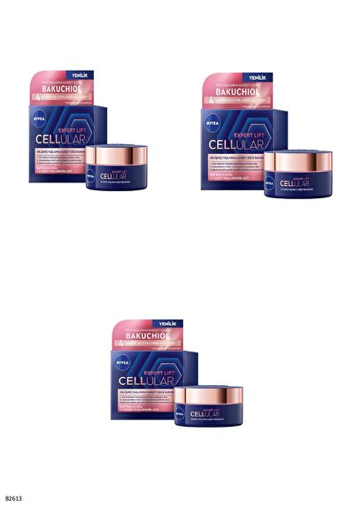 NIVEA 82613 Cellular Expert Lift Anti-Aging Night Cream 50 ml 3 Pieces