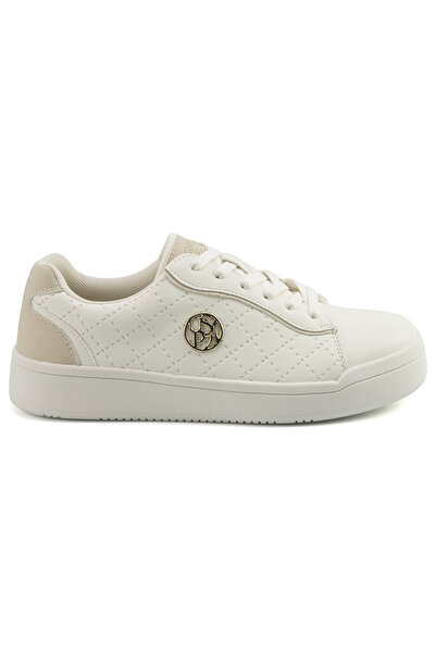 U.S. Polo Assn. حذاء رياضي نسائي أبيض منخفض الرقبة - تصميم أنيق برباط، مثالي ...