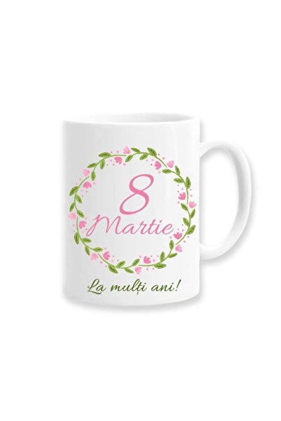OEM Cană personalizată pentru 8 martie cu mesajul: „La mulți ani”, model roz,...