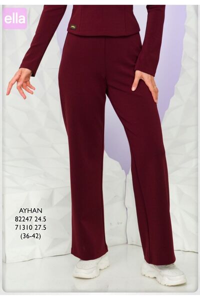 AYHAN Zipper Detailed Elastic Waist Sitting Cut Trousers Suit
