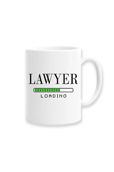 OEM Personalized Mug for Lawyer with Message: Lawyer Loading, Green Model, Betaprint, 330ml, White, Cera
