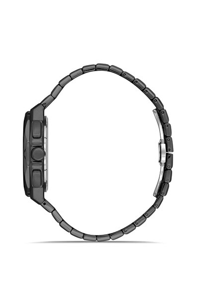 FERRO Black Steel Cord Men's Wristwatch Fm43024A-V All Functions Active 3Atm Waterproof