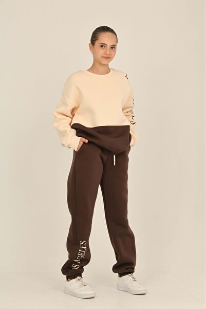 Toontoy Girl's Los Angeles Printed Tracksuit Set