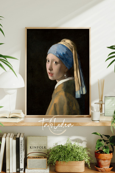 tablodea Johannes Vermeer Fata cu cercei de perle Poster înrămat Pictură TD P...