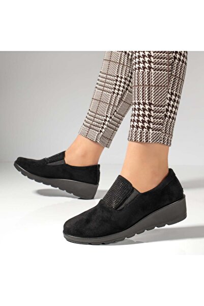 Modlet.ro Pantofi sport damă negri cu platformă și detalii metalice MOD12986