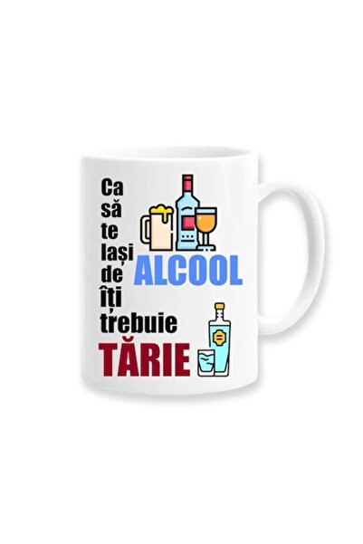 OEM Cană personalizată cu mesaj amuzant: „Ca să renunți la alcool, ai nevoie ...