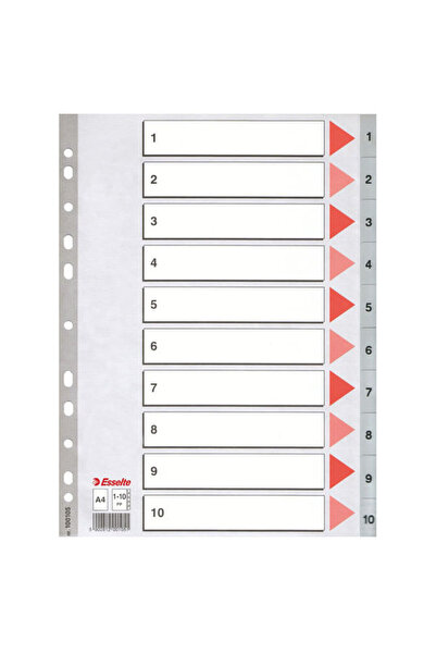Esselte A4 index numbered 1-10