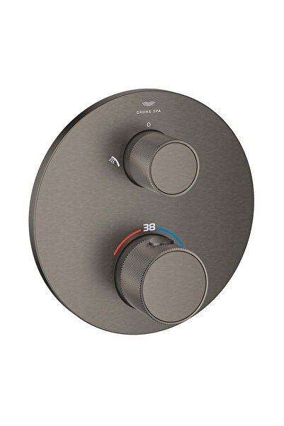 Grohe Atrio Private Collection Integrated Shut-Off/Diversion Valve and 2-Outlet Thermostatic Diverter with Knob