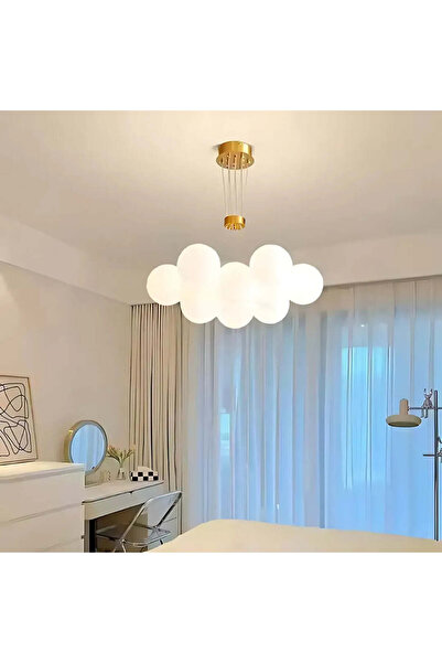 Alessandro DESIGN LOFT BAGLIORE Висящ полилей Ricardo, 7x G9, златен, регулир...