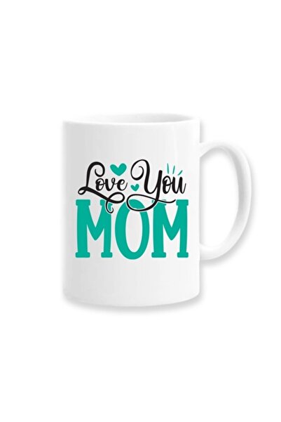 OEM Personalized Mug with Message: 'Love You Mom', Green Model