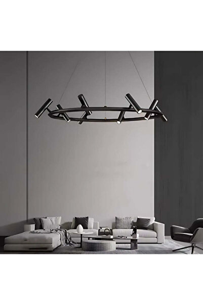 ALC-Shop Πολυέλαιος LED με τηλεχειριστήριο Harman, 29W, 8 πηγές, ουδέτερο φως, μαύρο