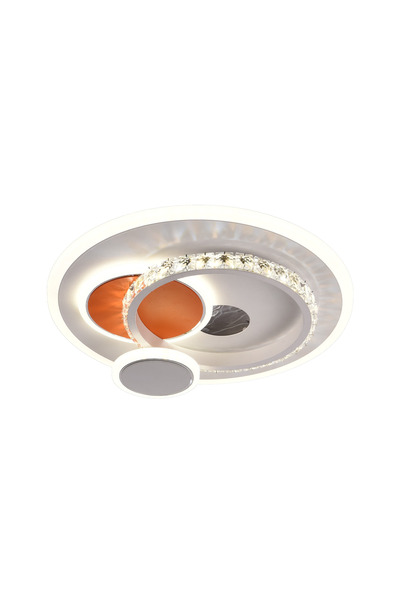 Alista Home Lustra LED cu cristal HELIOX, 45 W, 4 Cercuri, lumina Rece/Calda/Neutra, Alb