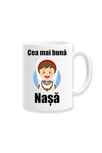 OEM Cană personalizată pentru nașă, Betaprint, model tradițional, 330 ml, cer...