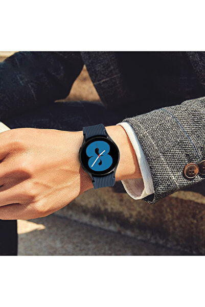 QuTek Curea silicon, compatibila cu cu Huawei Watch GT 2 46mm, Samsung Galaxy Watch 46mm, blue navy