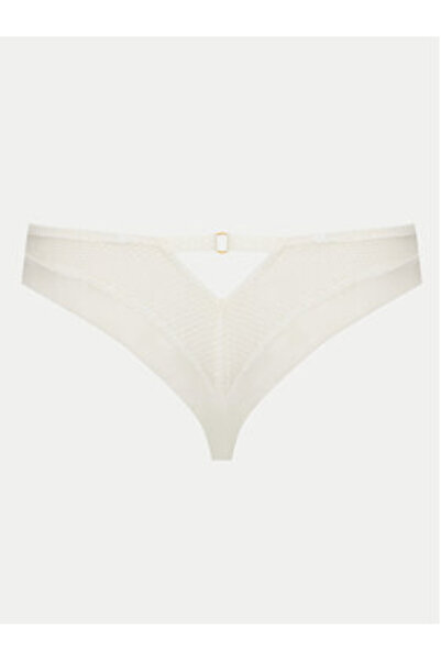 Chantelle Γυναικείο στρινγκ λευκό CHANTELLE-C12Q90 A32 FLEURS SI-SATIN MILK