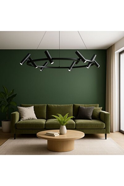 ALC-Shop Πολυέλαιος LED με τηλεχειριστήριο Harman, 29W, 8 πηγές, ουδέτερο φως, μαύρο