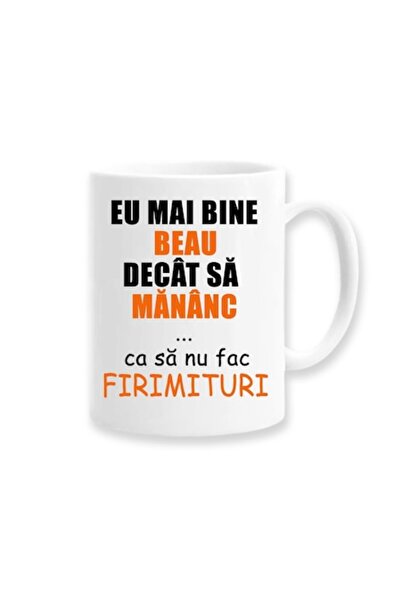OEM Personalized mug with funny message: 'I’d rather drink than eat, so I don’t make crumbs', Betapr