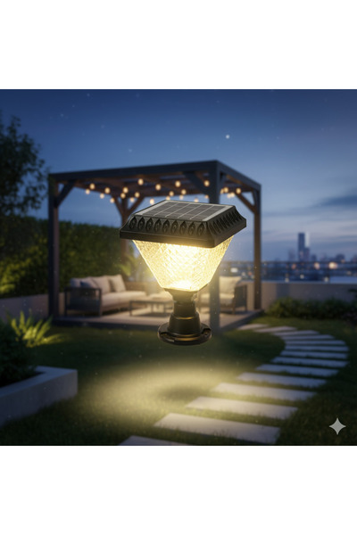 K2 KBA790 Set Üstü Solar Bahçe Armatürü 30W Günışığı (Direk & Duvar Üstü)