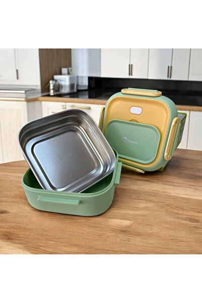 FixPoint Δοχείο αποθήκευσης και μεταφοράς τροφίμων από ανοξείδωτο ατσάλι Πράσινο 750 ml P-1407