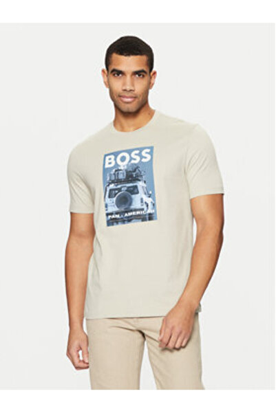 BOSS Tricou bărbătesc 50535079 bej