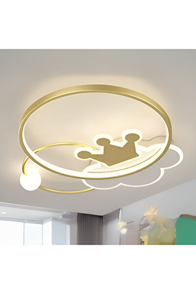 ALC-Shop Πολυέλαιος Rafael LED με τηλεχειριστήριο, 57W, με ρύθμιση φωτεινότητας, 3000K/4000K/6000K, Χρυσός